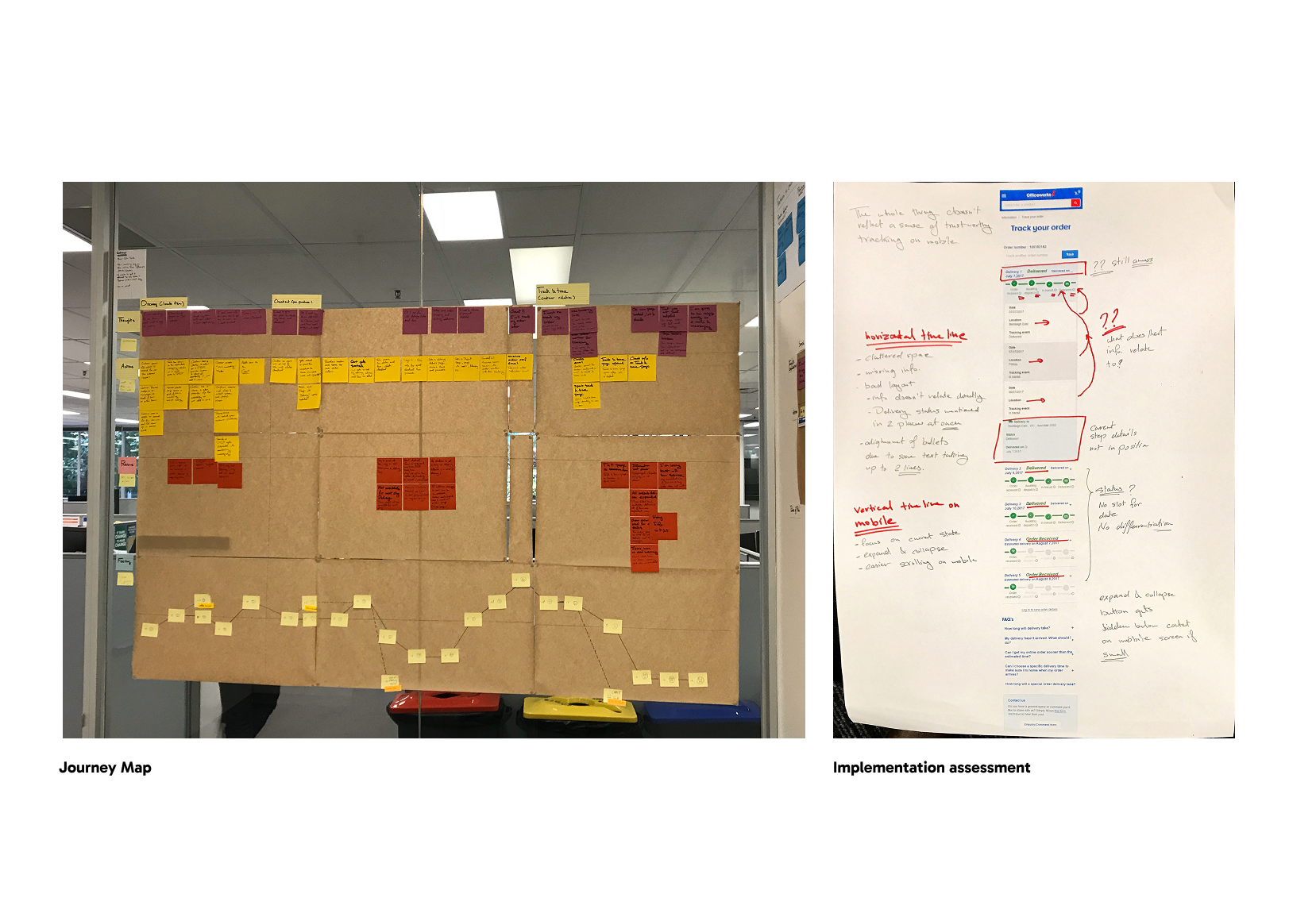 Journey mapping — identifying key pain points across the delivery journey